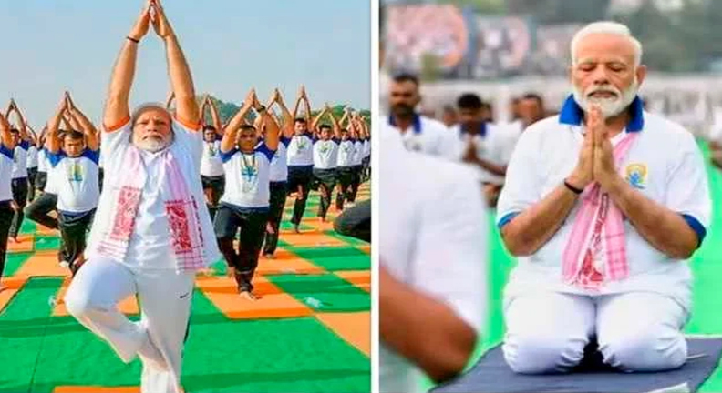 PM Modi leading International Yoga Day 2025 in Vishakhapatnam