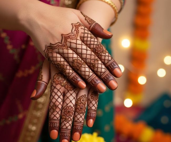 Devuthani Ekadashi Mehndi Designs 4 (Image Source: AI-Generated)