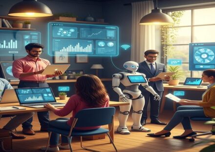 भारतीय टेक स्टार्टअप टीम ओपन सोर्स AI प्रोजेक्ट पर चर्चा करते हुए।