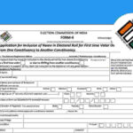 चुनाव आयोग के अधिकारी मतदाताओं का घर-घर जाकर सत्यापन करते हुए।