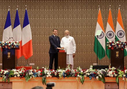 भारत-फ्रांस नवाचार मंच 2026 में पीएम मोदी और राष्ट्रपति मैक्रों