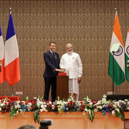 भारत-फ्रांस नवाचार मंच 2026 में पीएम मोदी और राष्ट्रपति मैक्रों