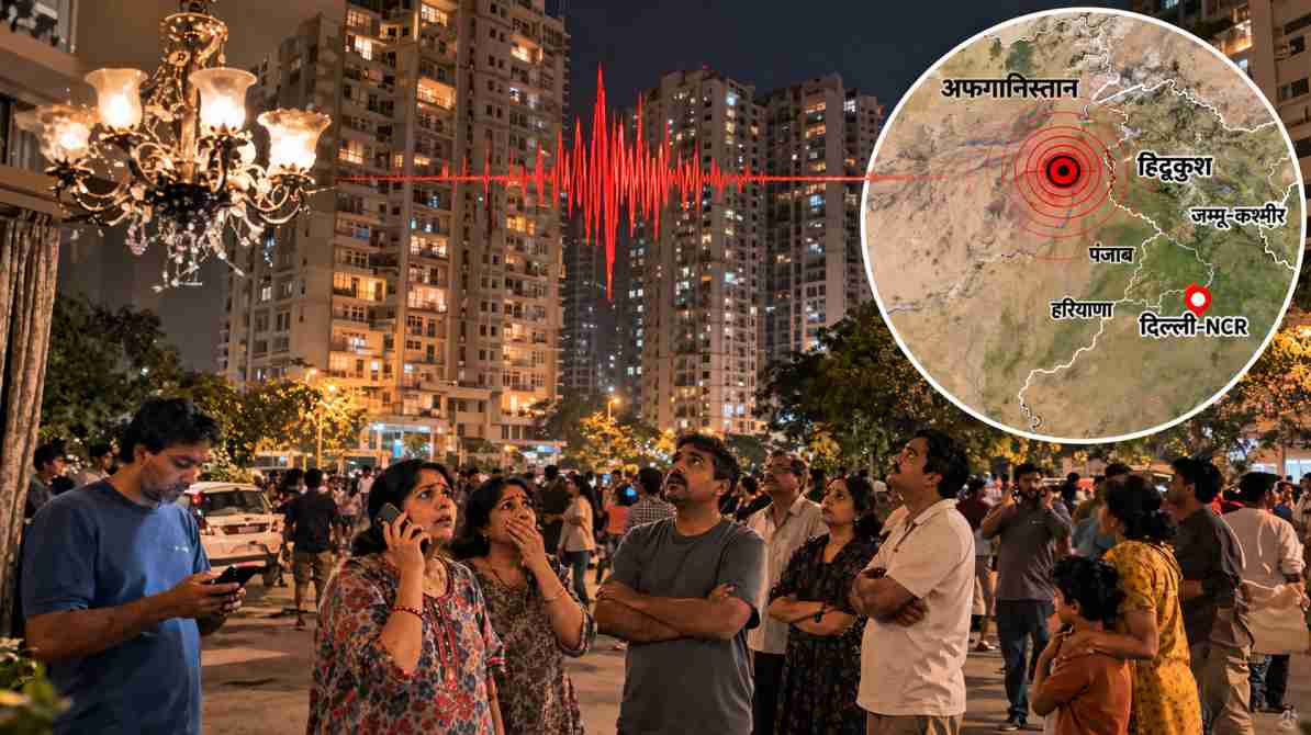 दिल्ली-NCR भूकंप झटके के दौरान दृश्य