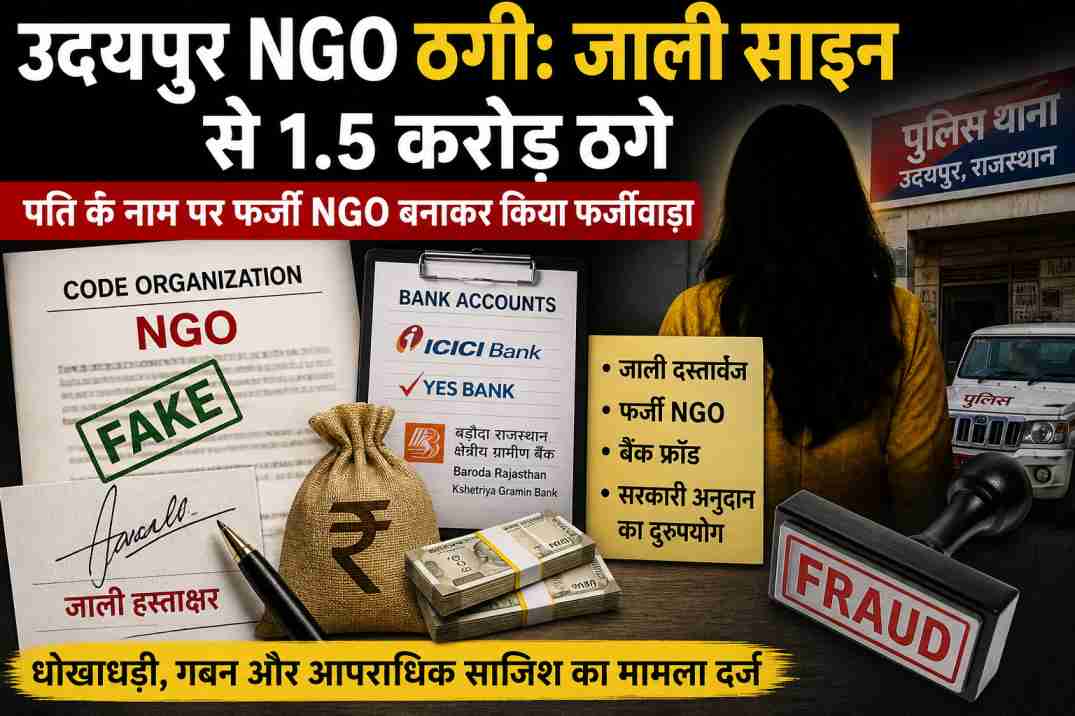 फर्जी NGO, दस्तावेजों और बैंक ट्रांजेक्शन से जुड़ी धोखाधड़ी को दर्शाती प्रतीकात्मक फोटो