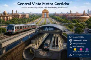 Central Vista Metro Corridor | दिल्ली में मेट्रो कनेक्टिविटी को मिलेगा नया विस्तार