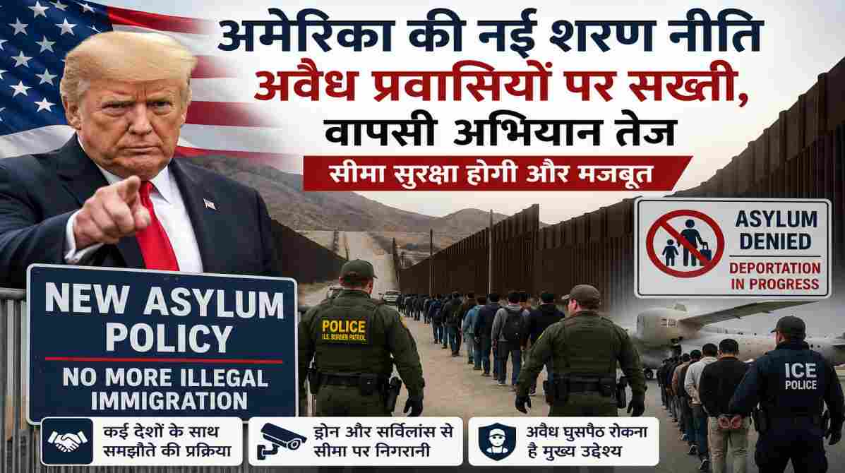 अमेरिका की नई शरण नीति | अवैध प्रवासियों पर सख्ती, ट्रंप प्रशासन ने तेज किया अभियान